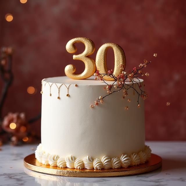 Sophisticated custom anniversary cake