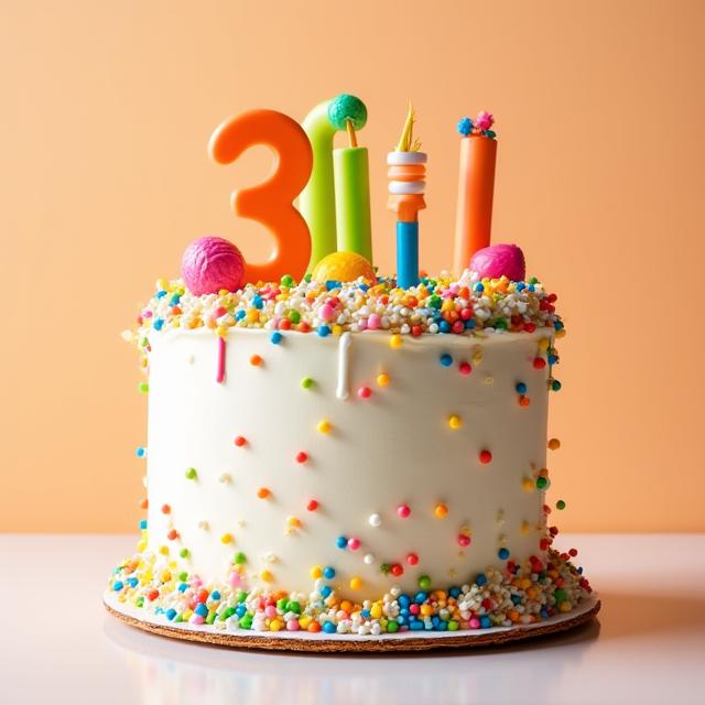 Vibrant, fun custom birthday cake for a child